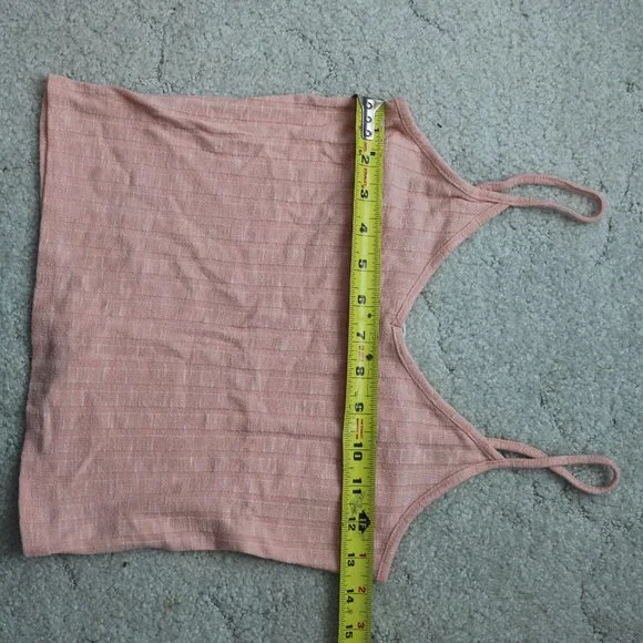 Light Pink Ribbed Crop Top Size M - Picture 4 of 6
